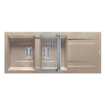 Set chiuveta granit Pyramis KARTESIO 116x50cm si suport multifunctional ROLL UP - EpicHome