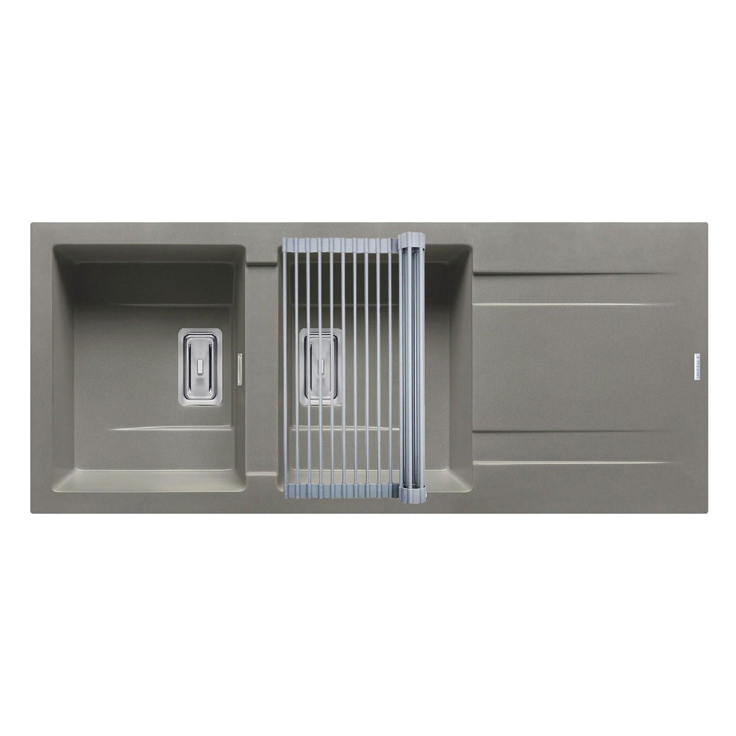 Set chiuveta granit Pyramis KARTESIO 116x50cm si suport multifunctional ROLL UP - EpicHome