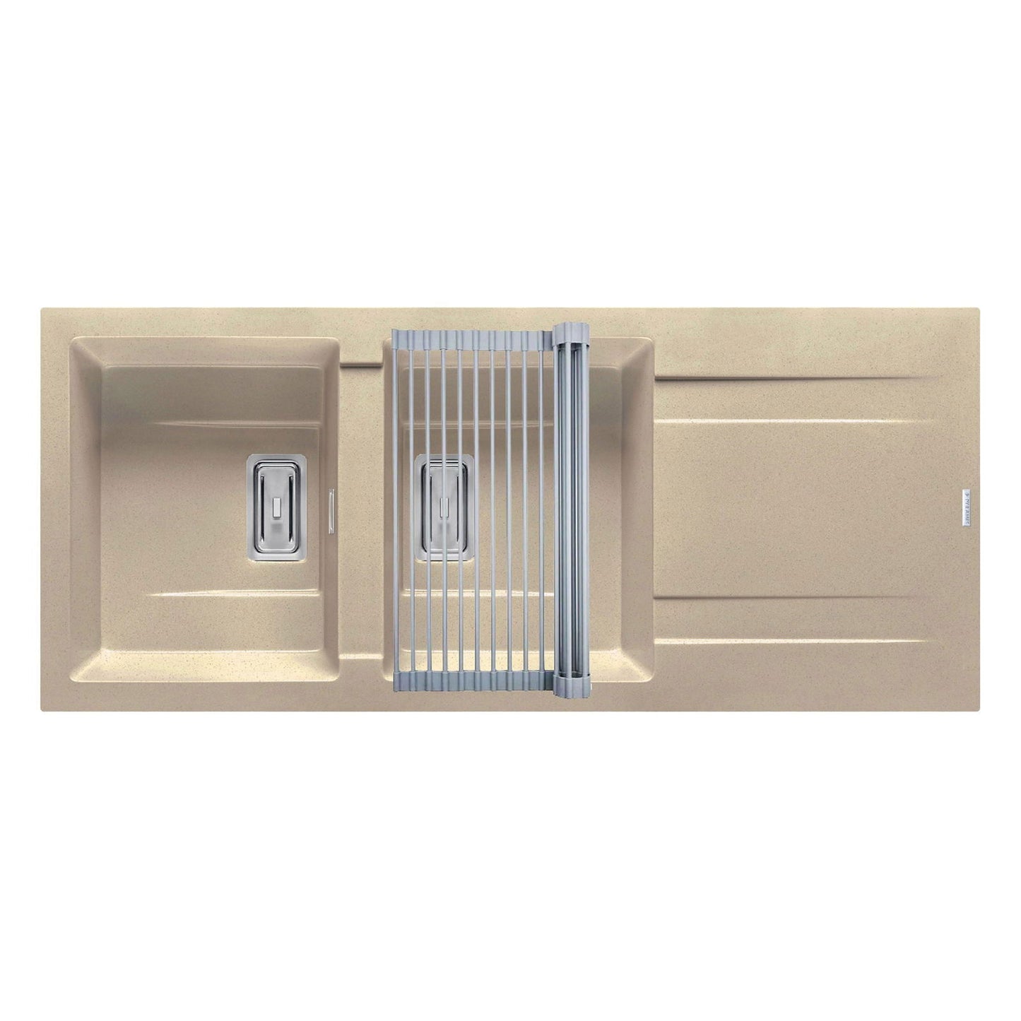 Set chiuveta granit Pyramis KARTESIO 116x50cm si suport multifunctional ROLL UP - EpicHome