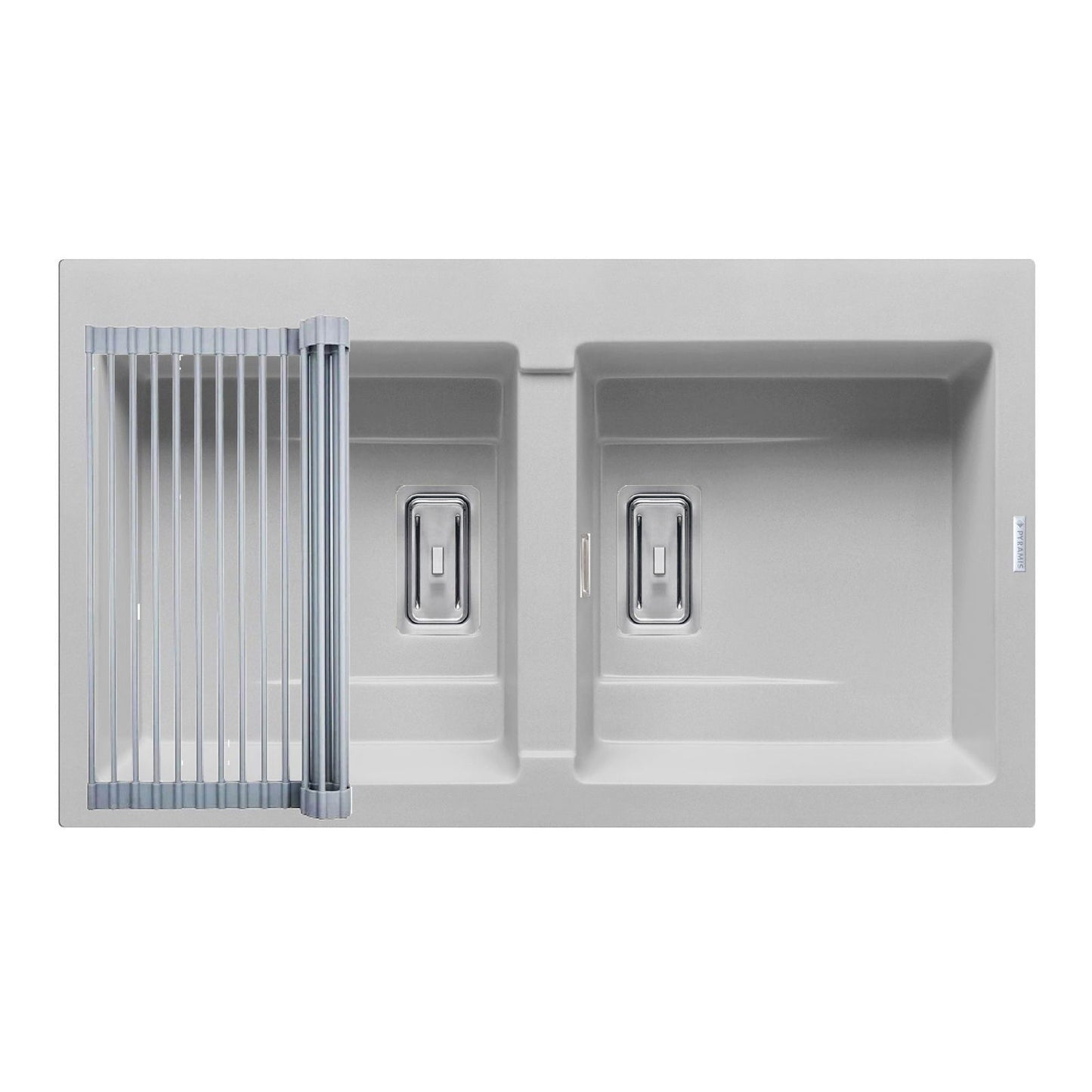 Set chiuveta granit Pyramis KARTESIO 86x50cm si suport multifunctional ROLL UP - EpicHome