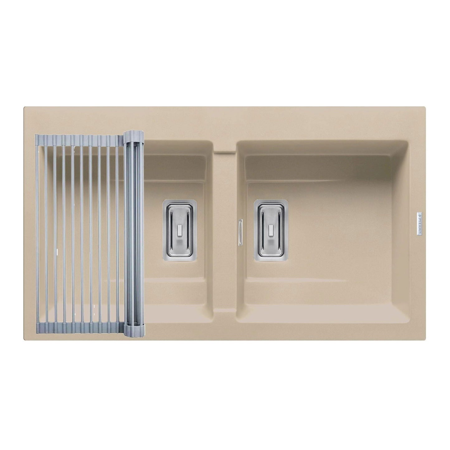 Set chiuveta granit Pyramis KARTESIO 86x50cm si suport multifunctional ROLL UP - EpicHome