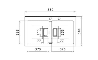 Set chiuveta granit Pyramis KARTESIO 86x50cm si suport multifunctional ROLL UP - EpicHome
