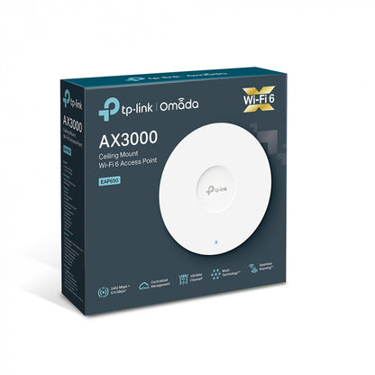 Access Point TP-Link EAP650 Wi-Fi 6 AX3000 cu design compact (include adaptor DC)